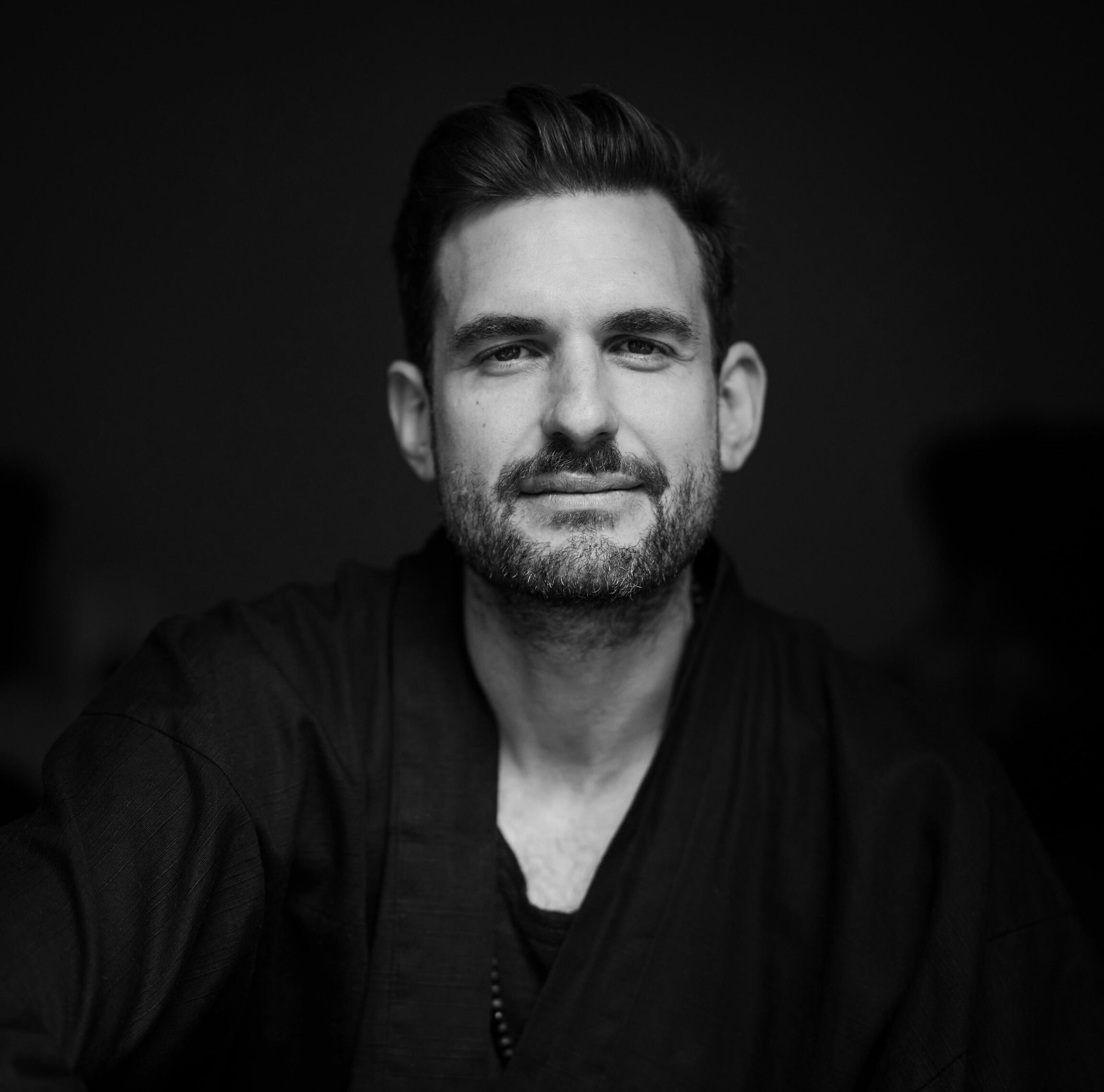 Portrait of Shantam, co-lead and plant medicine ceremony facilitator at the 5Rhythms & Plant Medicine Retreat in Alentejo, Portugal.